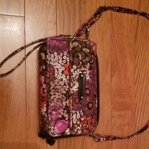Vera Bradley Wristlet with Crossbody Strap